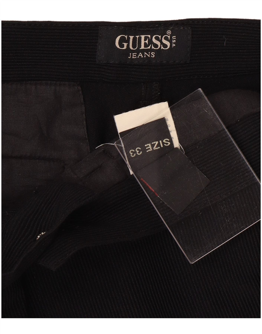 Calça masculina reta de veludo GUESS W33 L30 preta poliamida