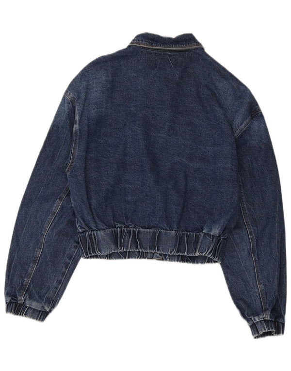 Jaqueta jeans feminina Tally Weijl UK 10 algodão azul pequeno