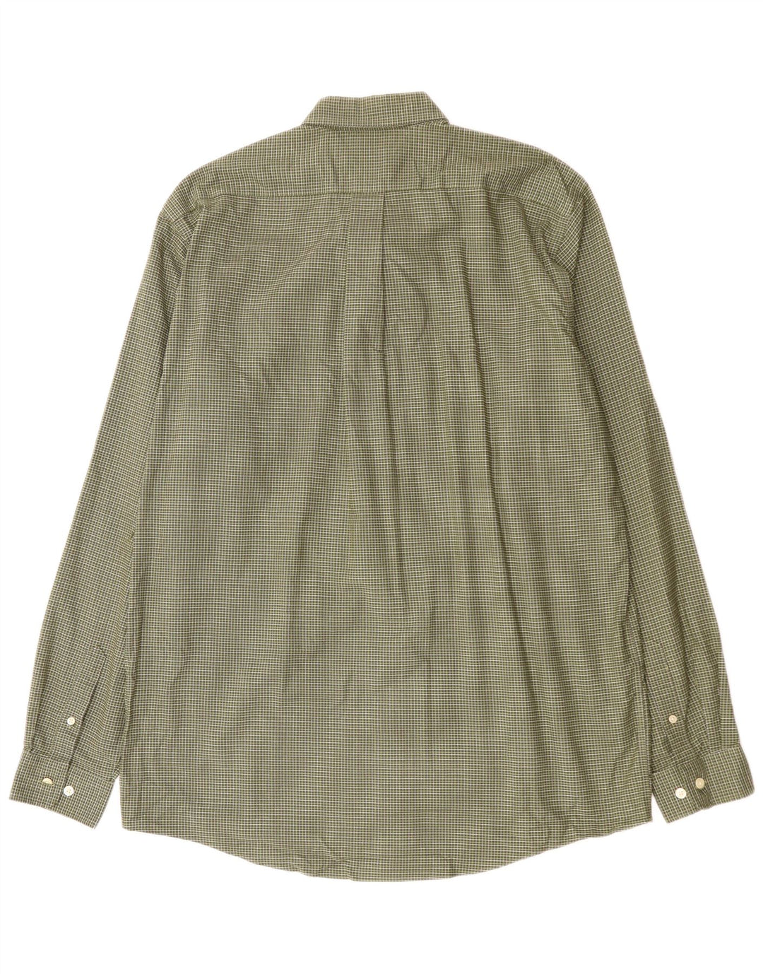 EDDIE BAUER Camisa masculina de ajuste relaxado, grande algodão xadrez verde