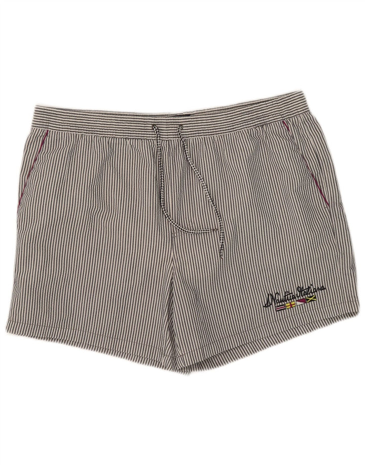 Shorts de natação masculino Nautica 2XL poliéster listrado azul