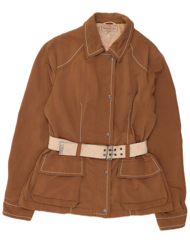 Jaqueta utilitária feminina Marlboro Classics UK 20 2XL marrom poliamida