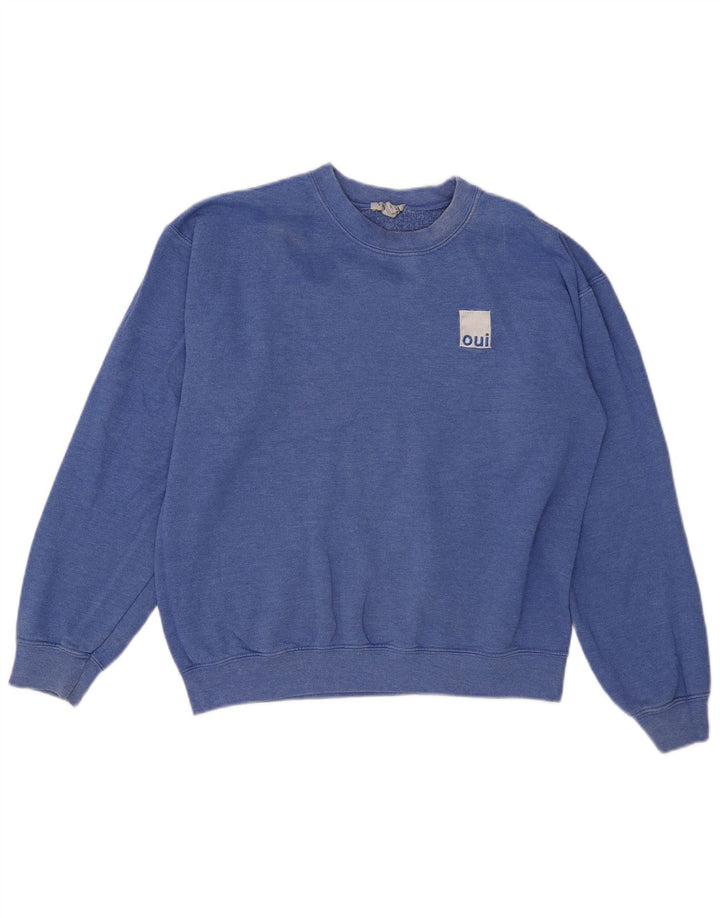 Topshop moletom feminino jumper UK 12 azul médio