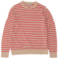 Suéter feminino Marks & Spencer com gola redonda UK 14 listrado bege médio