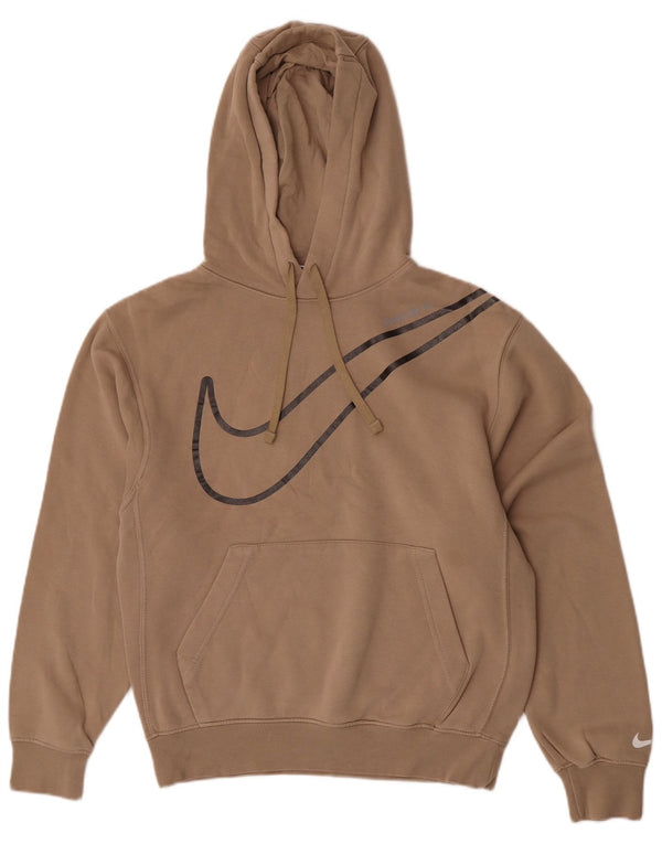 Nike masculino gráfico solto ajuste moletom com capuz XS algodão bege