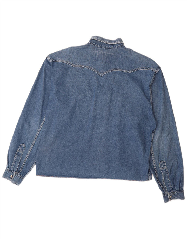 Camisa jeans masculina Levi's de algodão azul médio