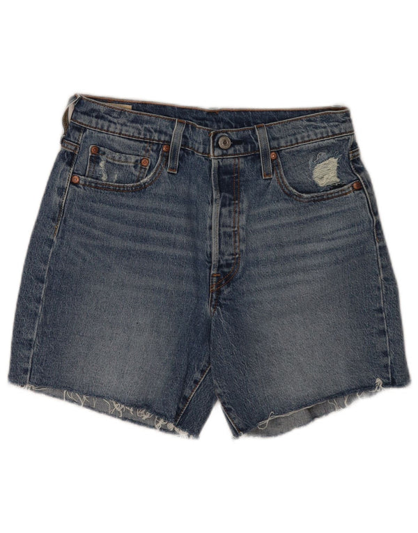Shorts jeans feminino 501 da Levi's W28 algodão azul médio