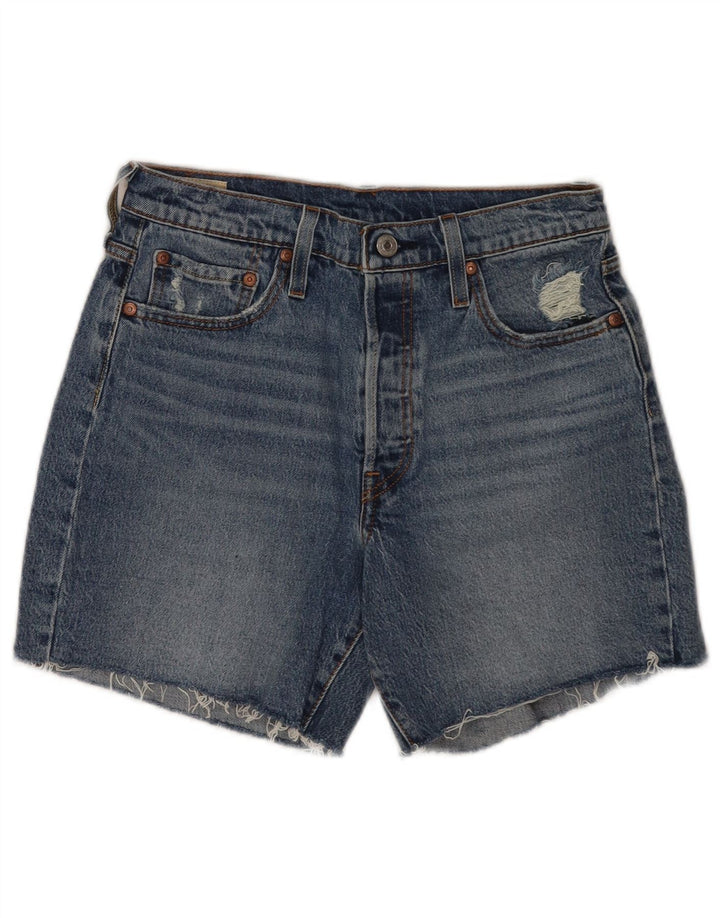 Shorts jeans feminino 501 da Levi's W28 algodão azul médio