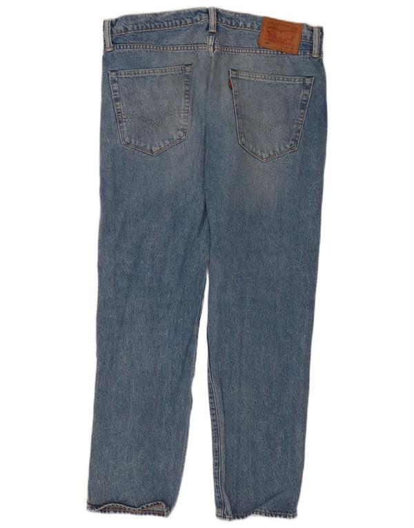 Levi's Masculino 502 Tapered Jeans W34 L32 Azul Algodão