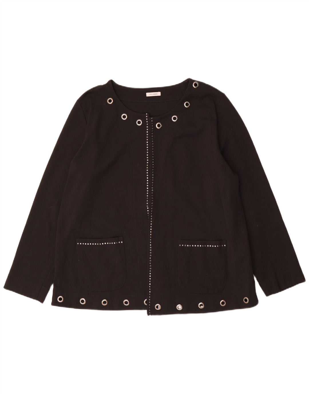 Fiorella Rubino Jaqueta Blazer Feminina Oversized Aberta Reino Unido 14 Médio Preto