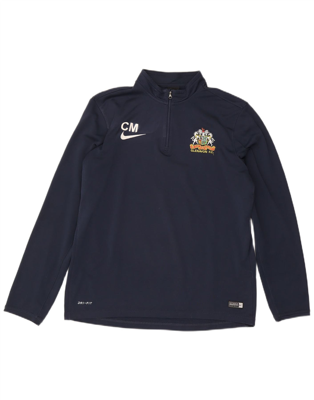 NIKE Masculino Dri Fit Zip Neck Pullover Treino Top Grande Azul Marinho