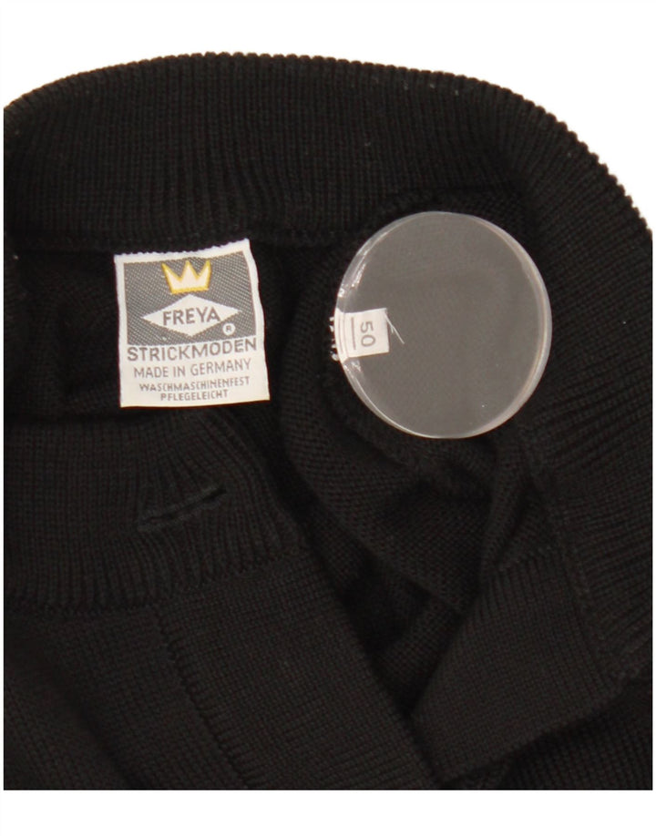 Suéter cardigã feminino Strickmoden EU 50 2XL preto poliacrílico
