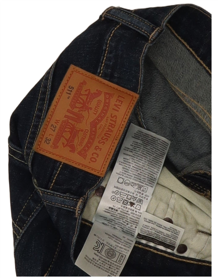 Calça jeans feminina Levi's 511 Slim W27 L32 azul marinho algodão