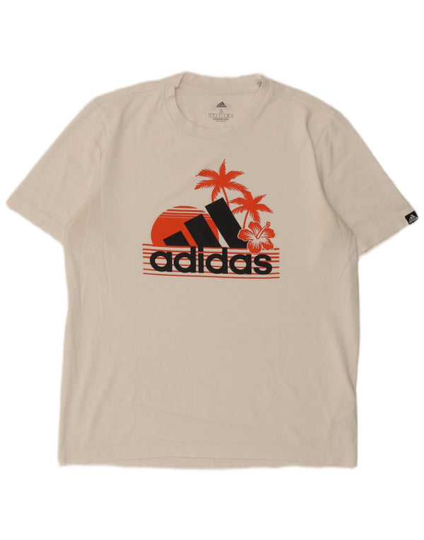 Camiseta Adidas Masculina Aeroready Graphic Top Pequeno Algodão Branco