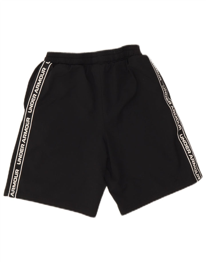 Shorts esportivos masculinos Under Armour 9-10 anos poliéster preto médio
