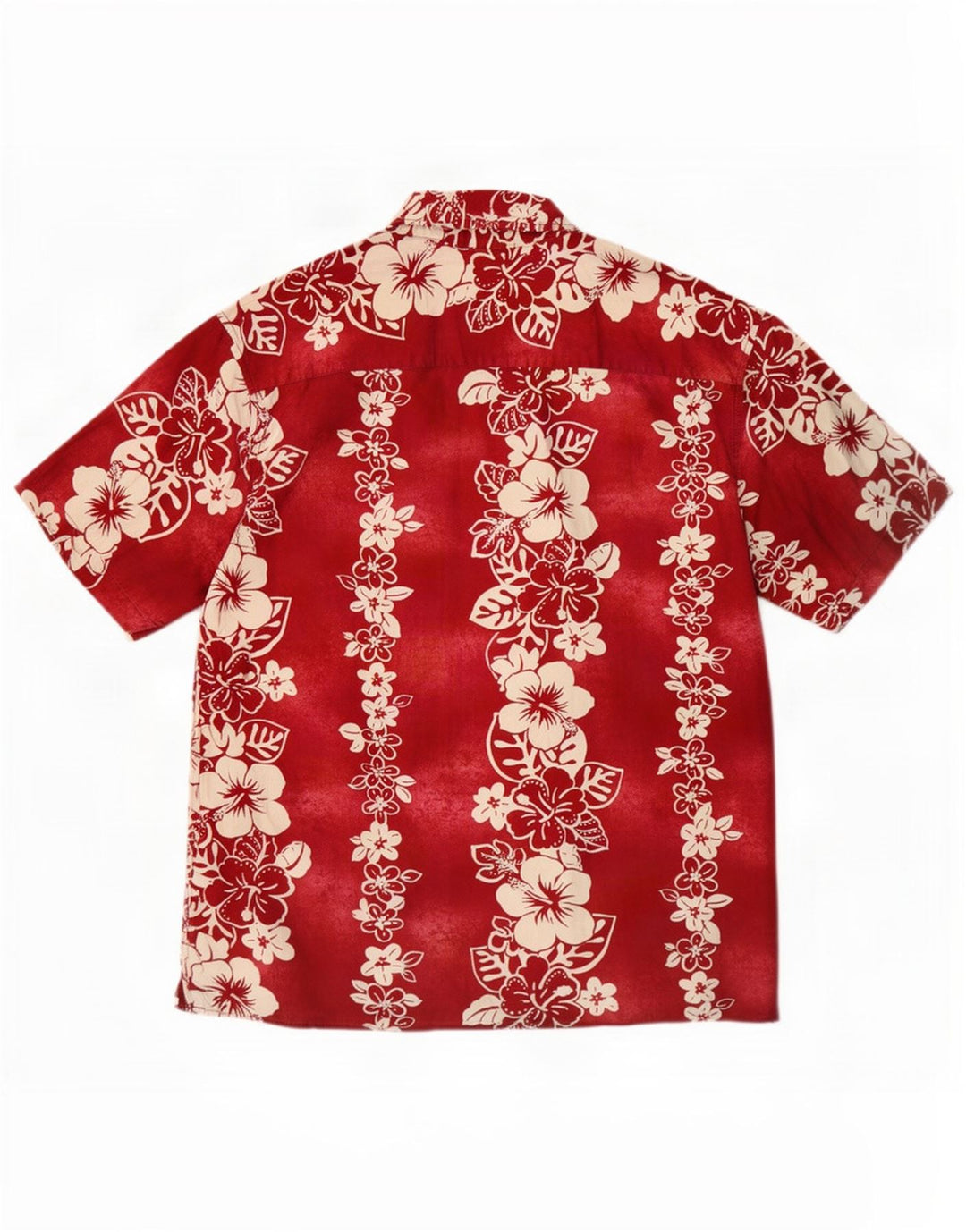 Camisa masculina de manga curta Franco Ferro grande floral vermelho