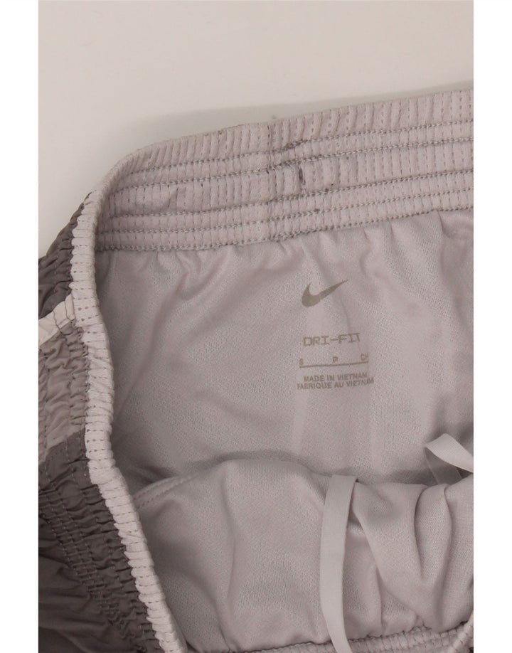 Shorts esportivos femininos Nike Dri Fit UK 10 poliéster cinza pequeno