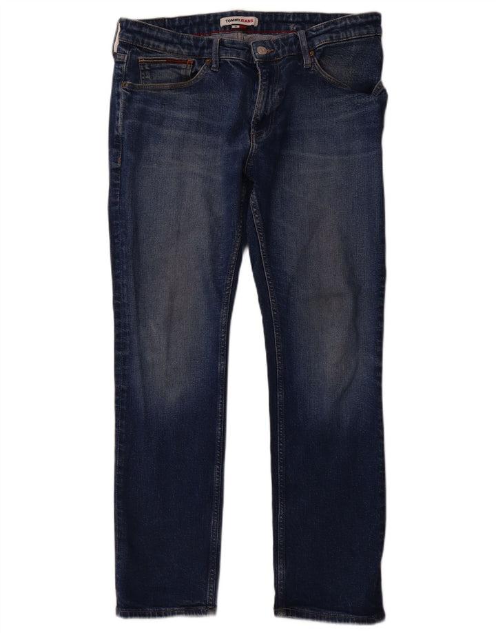 TOMMY HILFIGER Masculino Scanton Slim Jeans W36 L30 Azul Algodão