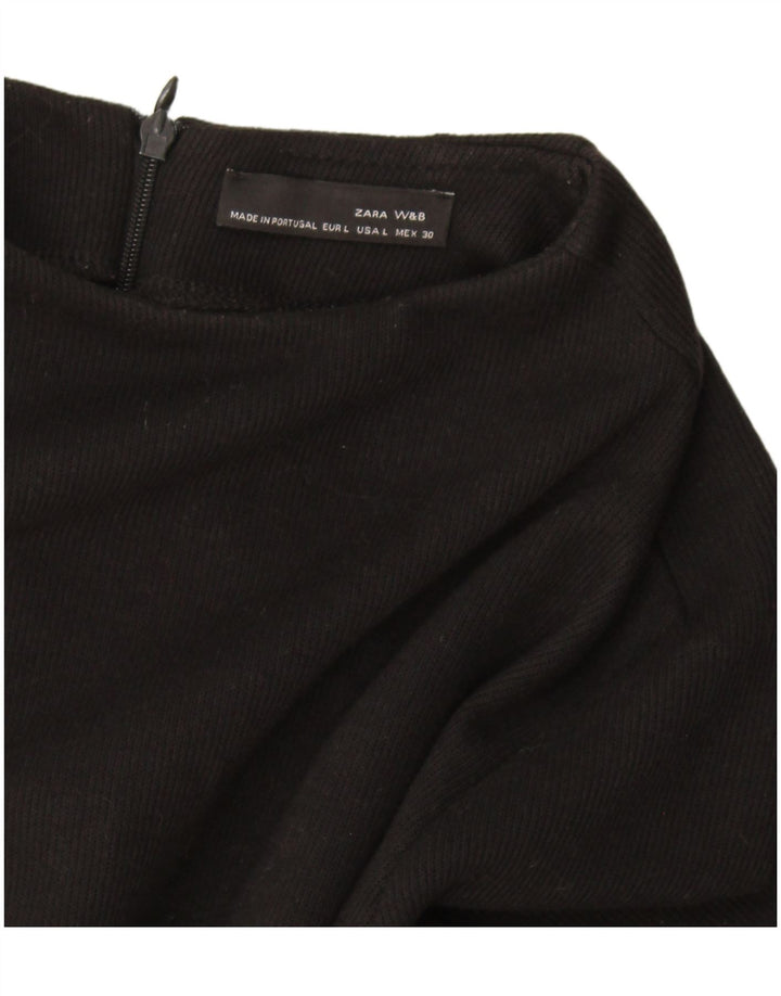 Vestido Jumper Feminino Zara Reino Unido 14 Grande Preto