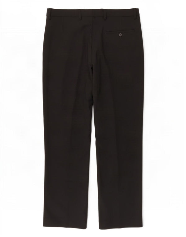 Calça masculina Marks & Spencer sob medida casual W34 L31 poliéster preto