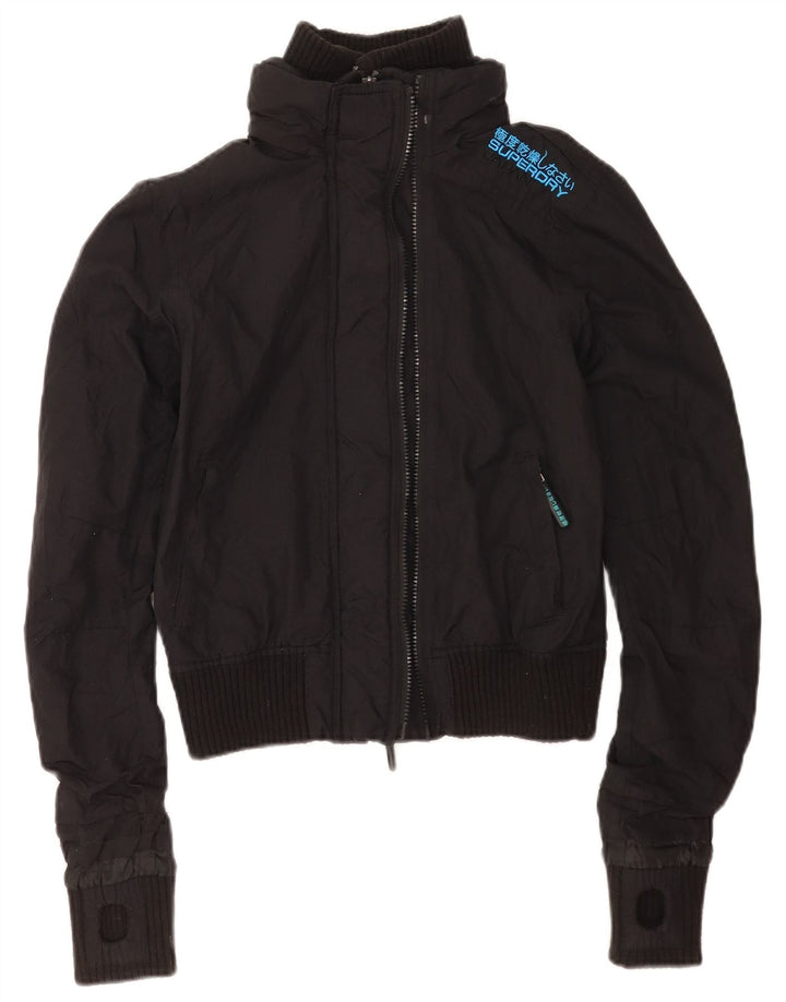 Jaqueta Bomber Feminina Superdry UK 10 Pequena Nylon Preto