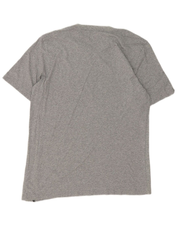 Champion Mens Graphic T-Shirt Top Large Grey Cotton