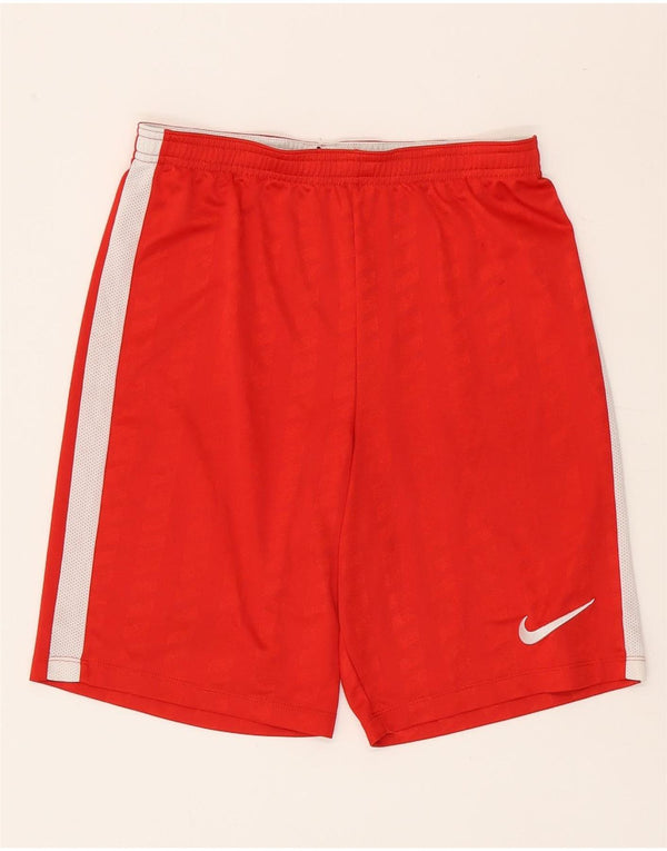 Shorts esportivos masculinos Nike Dri Fit pequeno poliéster colorblock vermelho