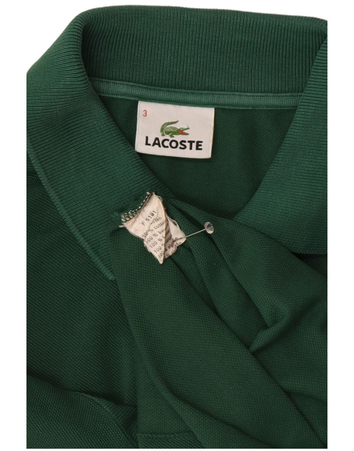 Camisa polo masculina LACOSTE tamanho 3 pequeno algodão verde