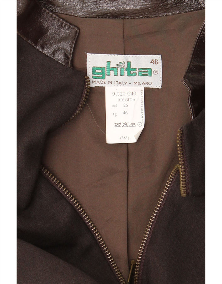 Jaqueta blazer feminina VINTAGE IT 46 grande lã marrom