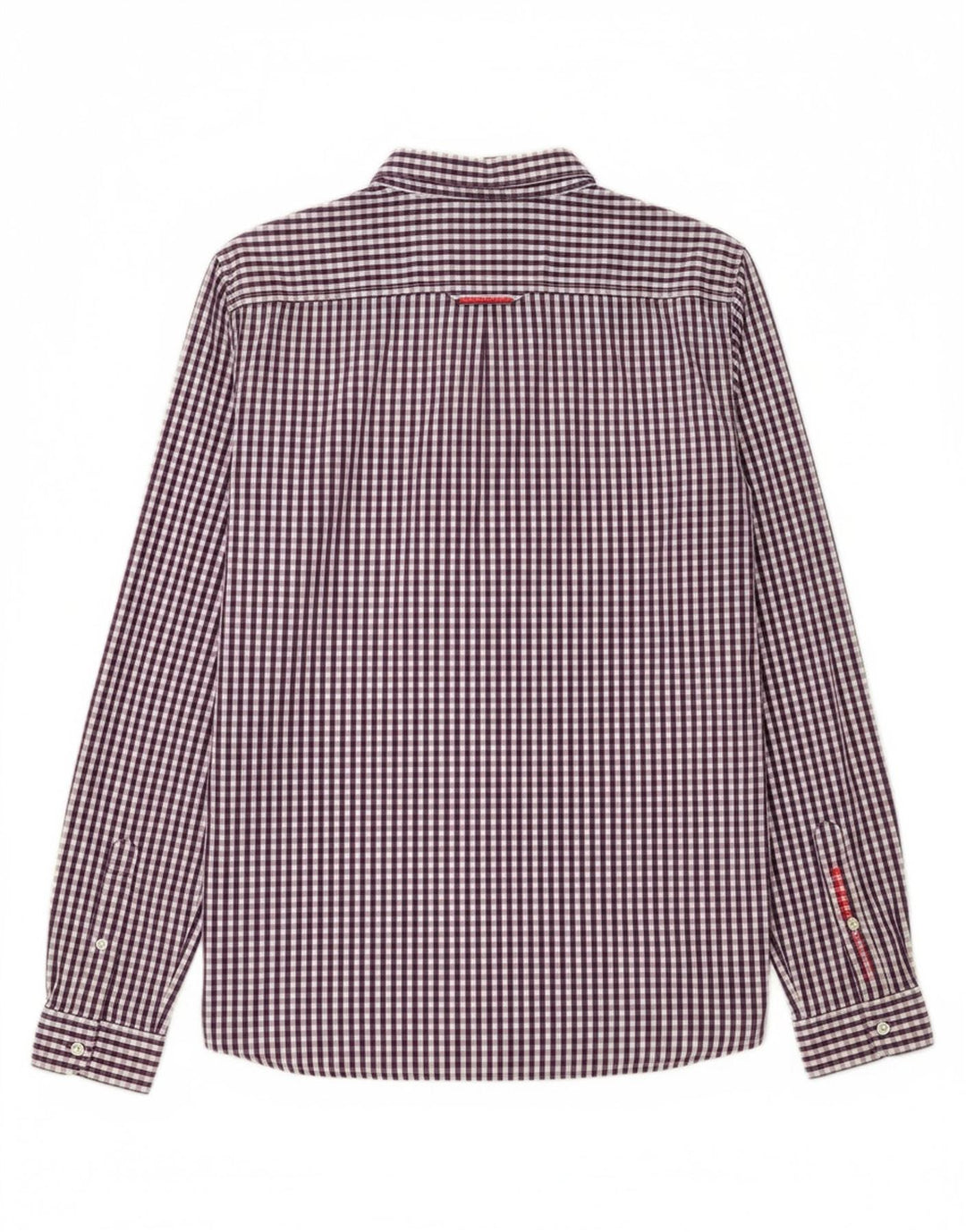 Camisa masculina SUPERDRY grande algodão guingão roxo