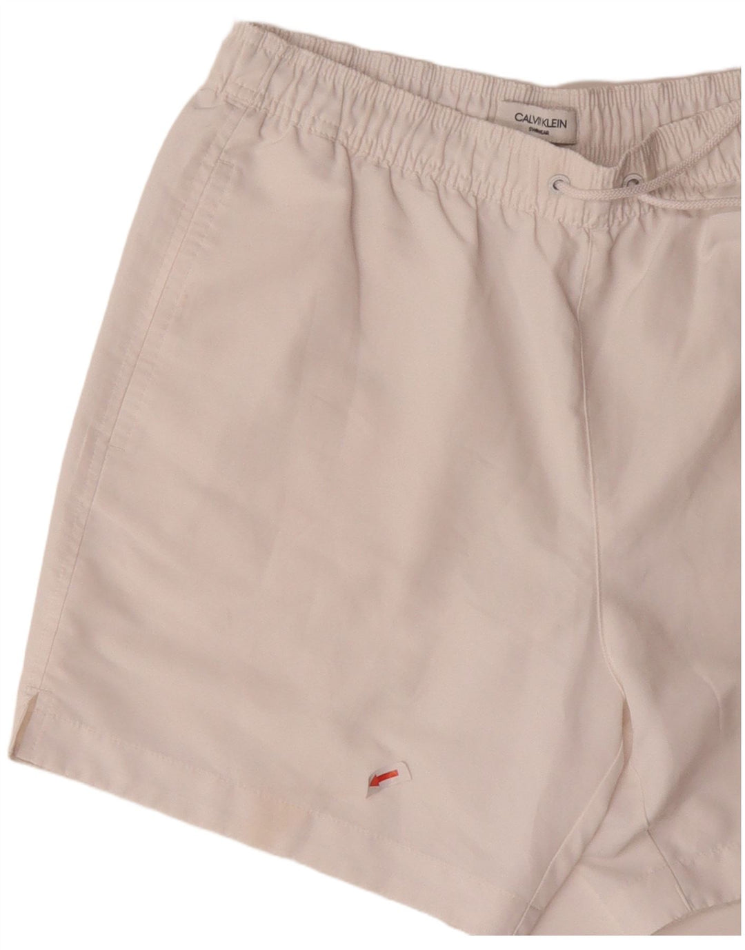 Calvin Klein Shorts de natação masculino gráfico pequeno poliéster branco