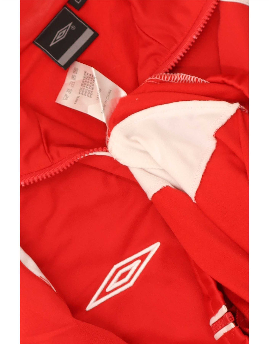 Umbro Mens Tracksuit Top Jacket Grande Poliéster Vermelho Colorblock