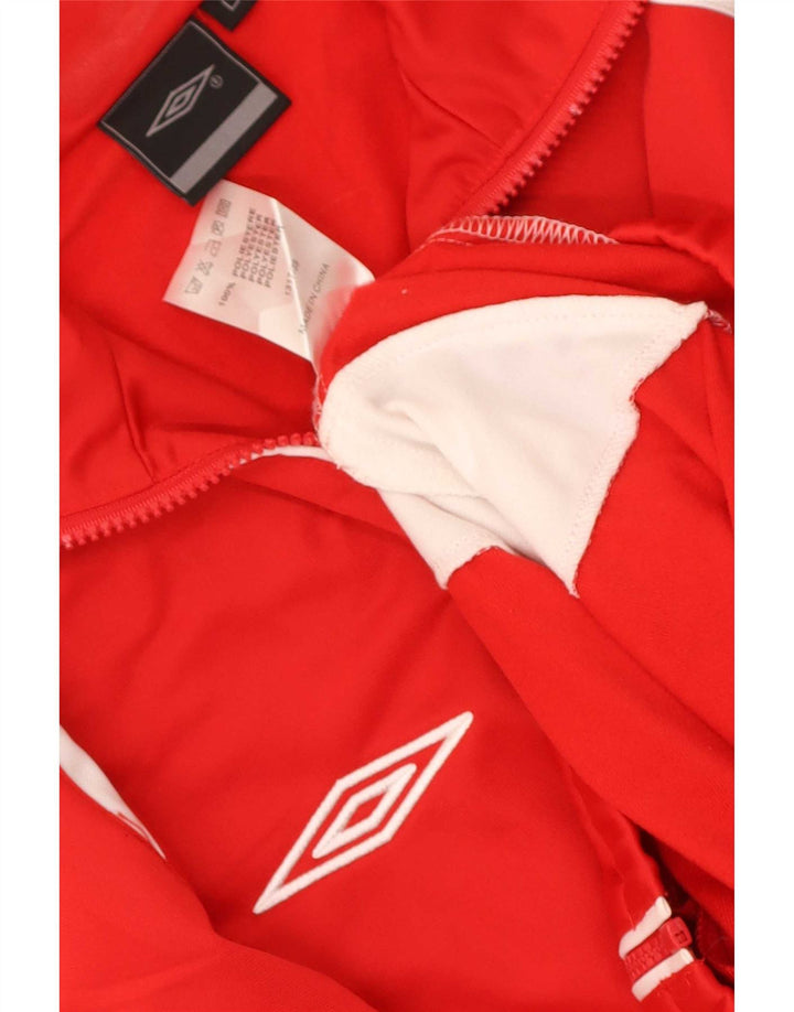 Umbro Mens Tracksuit Top Jacket Grande Poliéster Vermelho Colorblock