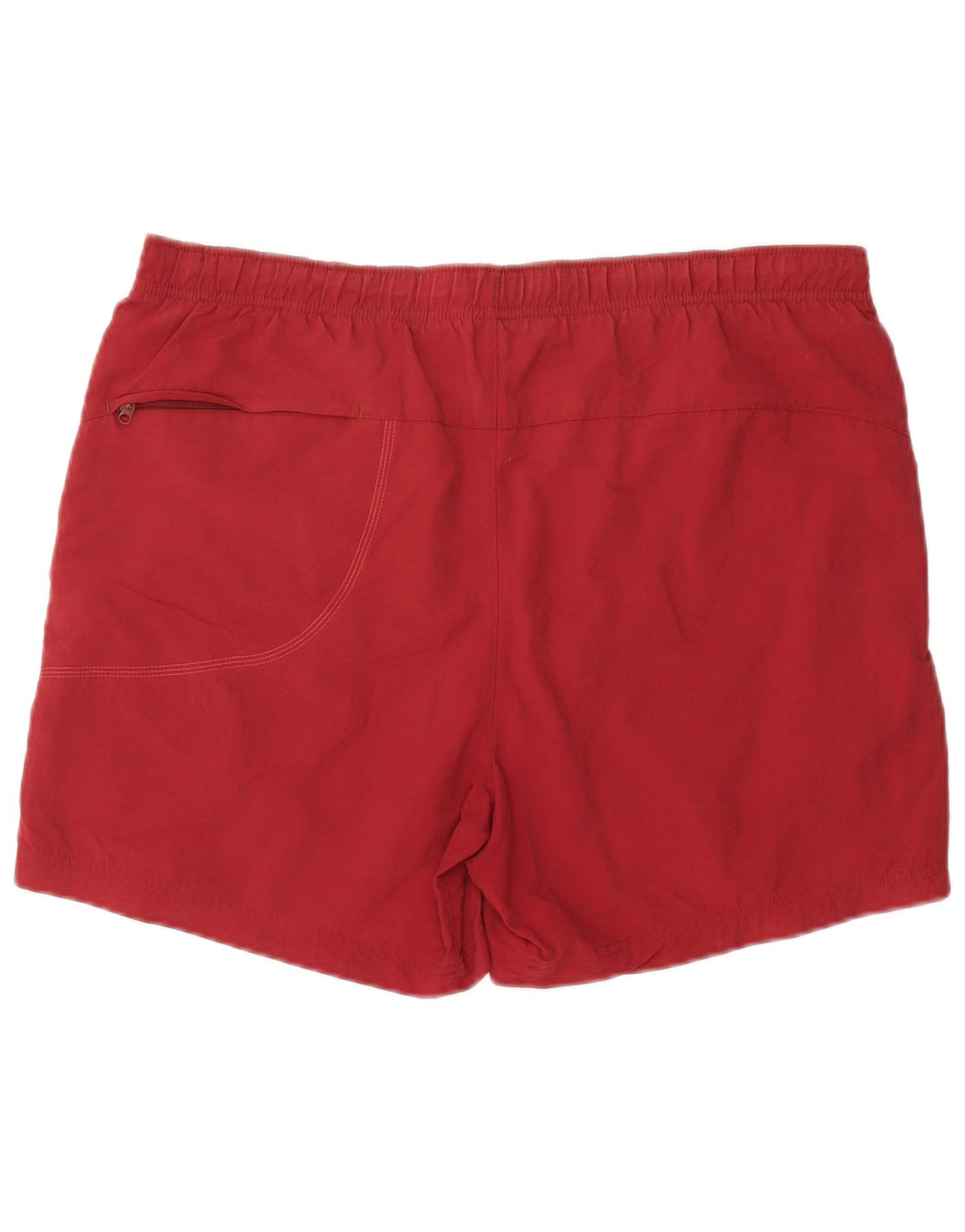Calções de banho masculinos NIKE grandes riscas vermelhas de nylon