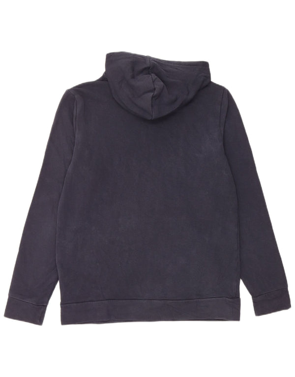 Camisola com capuz gráfico Adidas Boys 13-14 anos azul marinho algodão