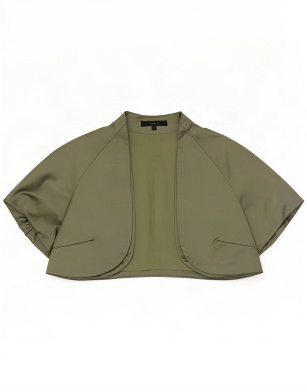 Coast Womens Bolero Jacket UK 16 Large Green Acetate