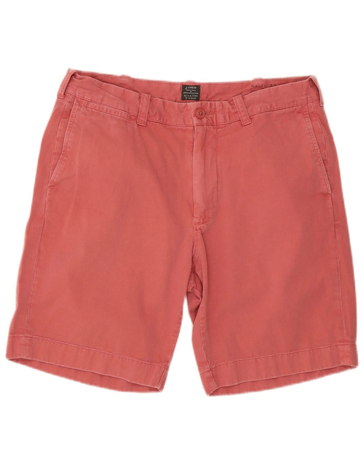 J. CREW Mens Chino Shorts W33 Médio Algodão Vermelho
