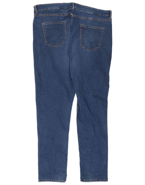 Marks & Spencer Feminino The Lily Slim Jeans UK 18 XL W36 L28 Azul Algodão