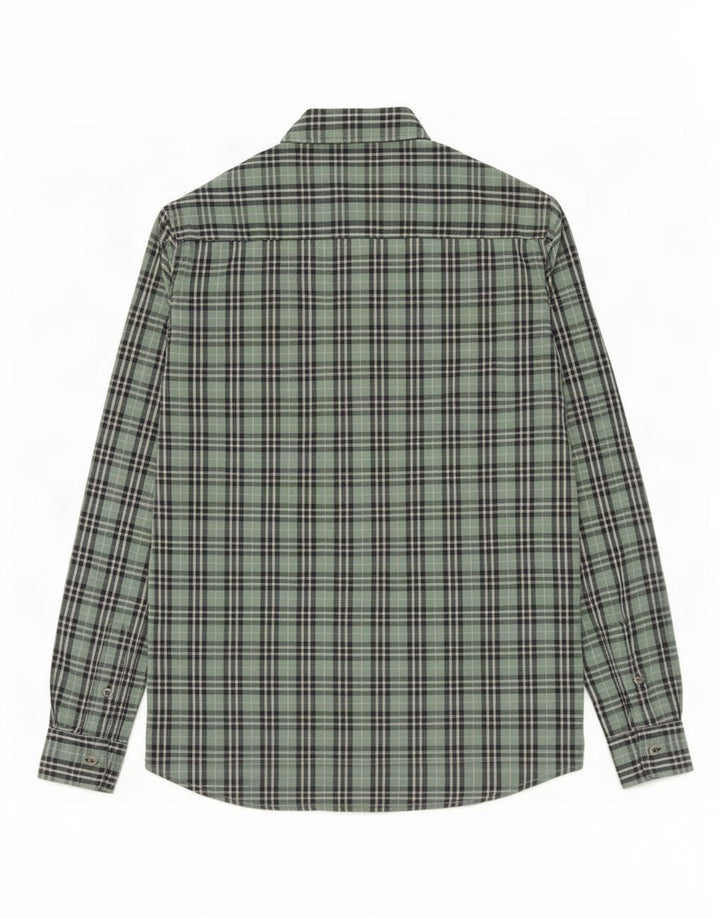 Camisa masculina Massimo Dutti 13-14 anos algodão xadrez verde