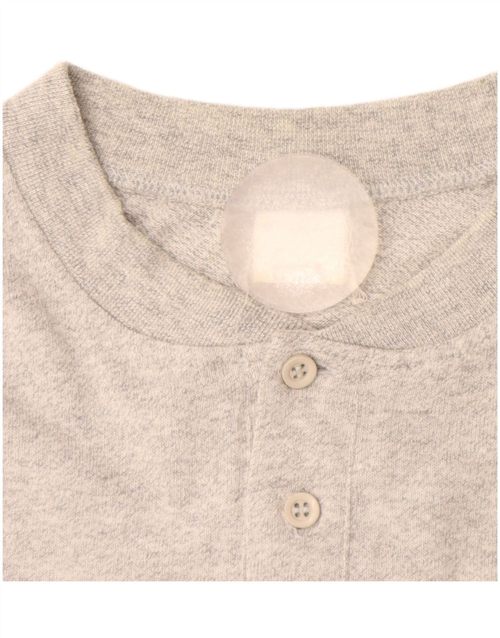 Camiseta masculina CHAMPION Top grande algodão manchado cinza