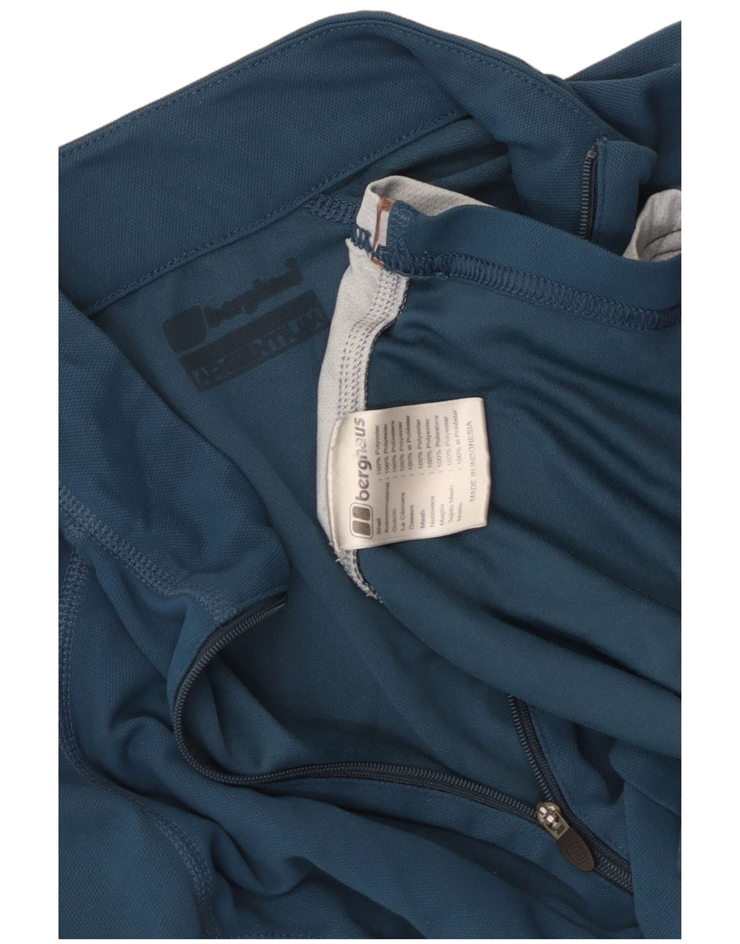 Pulôver feminino Berghaus Top de treino UK 14 grande bloco colorido azul