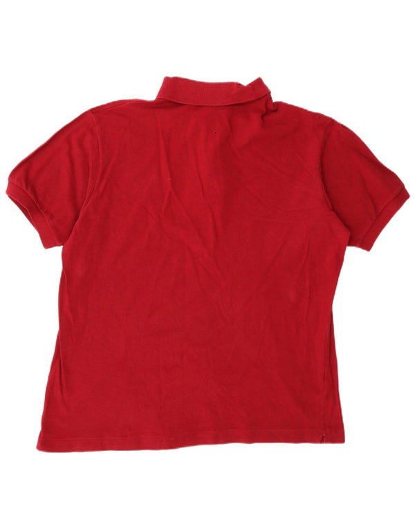 Camisa polo masculina Lacoste tamanho 5 grande algodão Borgonha
