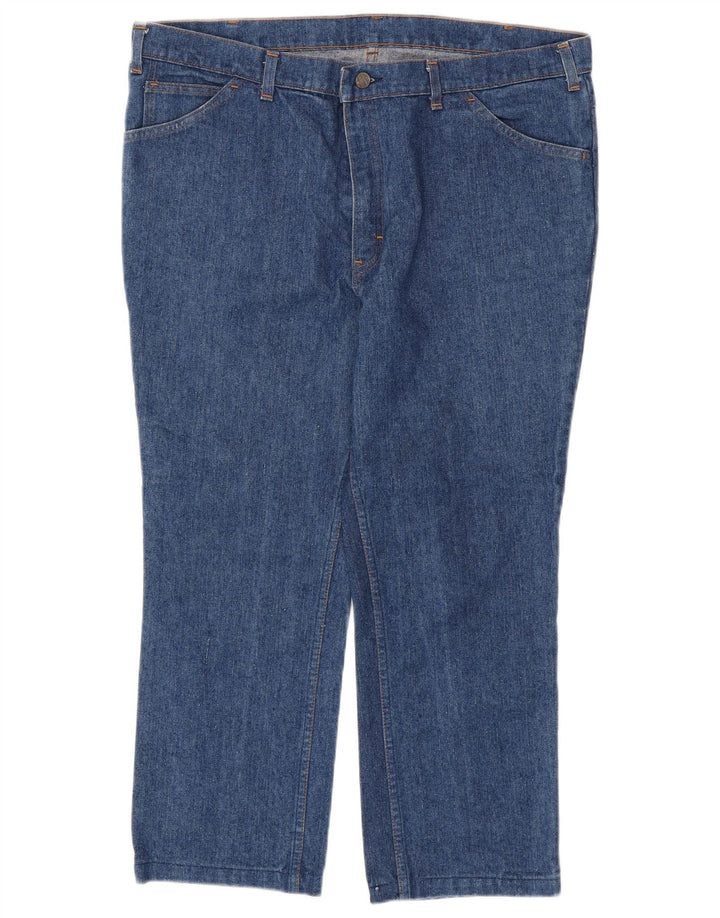 Jeans recortados masculinos VINTAGE W38 L25 azul