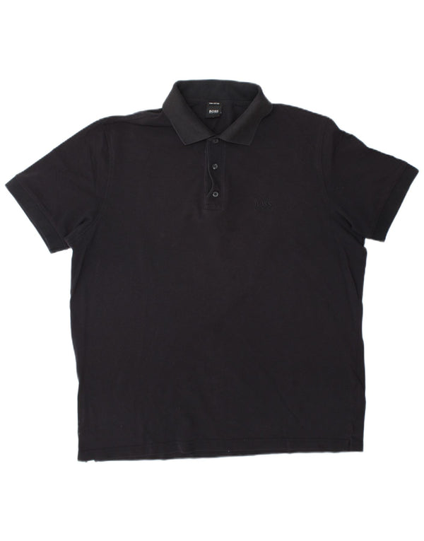 Camisa polo masculina Hugo Boss XL algodão preto