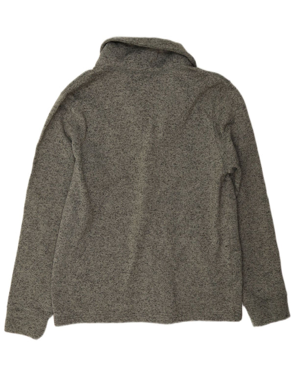 Suéter cardigã masculino Levi's grande poliéster manchado cinza