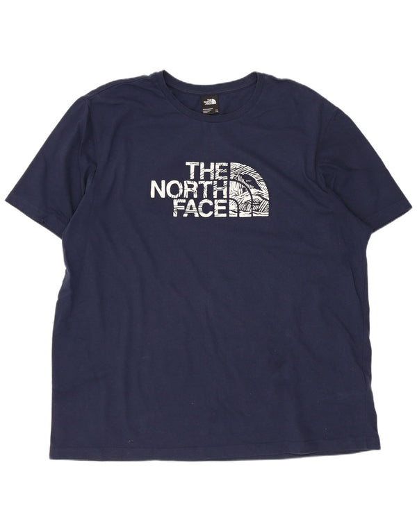 Camiseta gráfica masculina The North Face Top 2XL algodão azul marinho