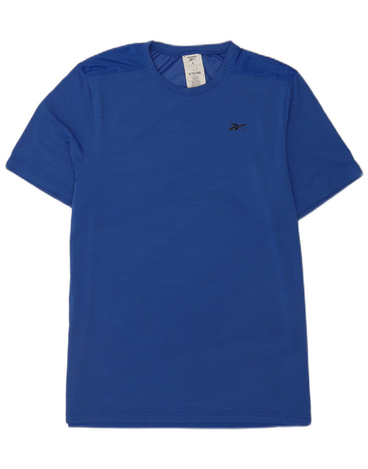 Reebok Mens Tall Graphic T-Shirt Top Grande Azul Nylon