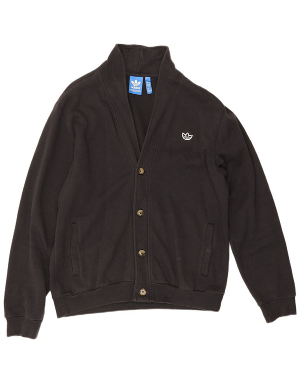 Adidas Mens Treino Top Jaqueta Grande Algodão Preto
