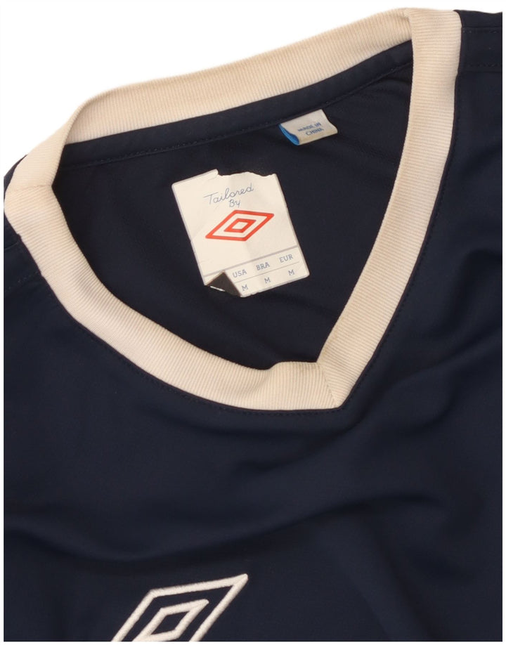 Camiseta masculina Umbro Top médio azul marinho Colourblock