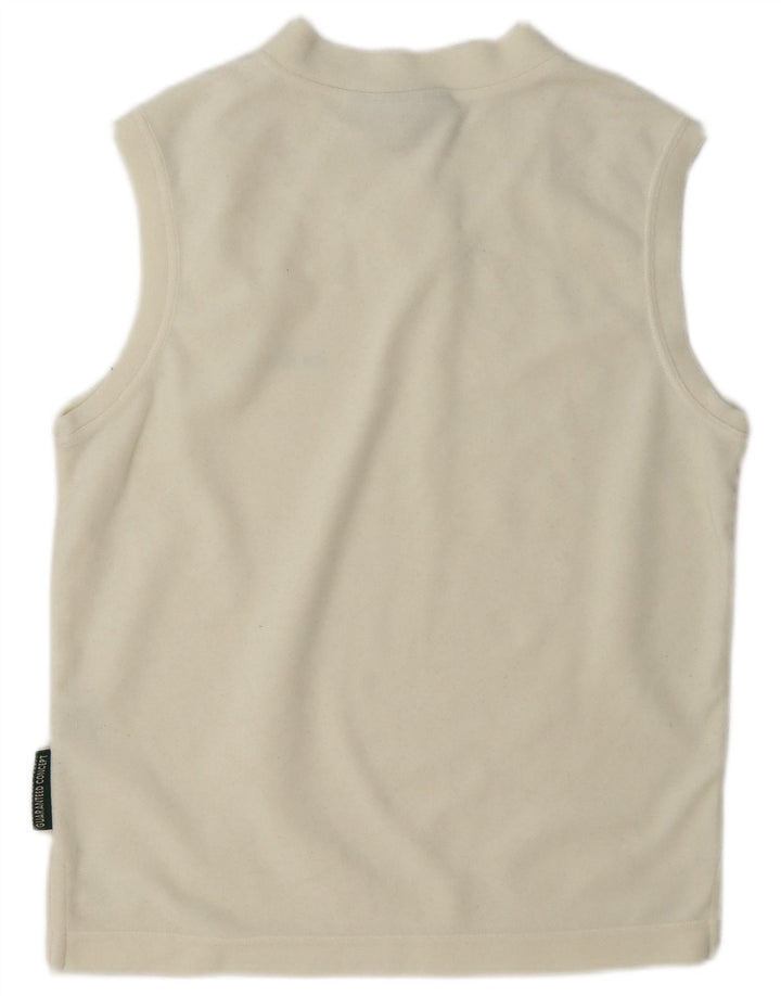 Colete de veludo feminino Chervo Top IT 44 poliéster Paisley branco médio
