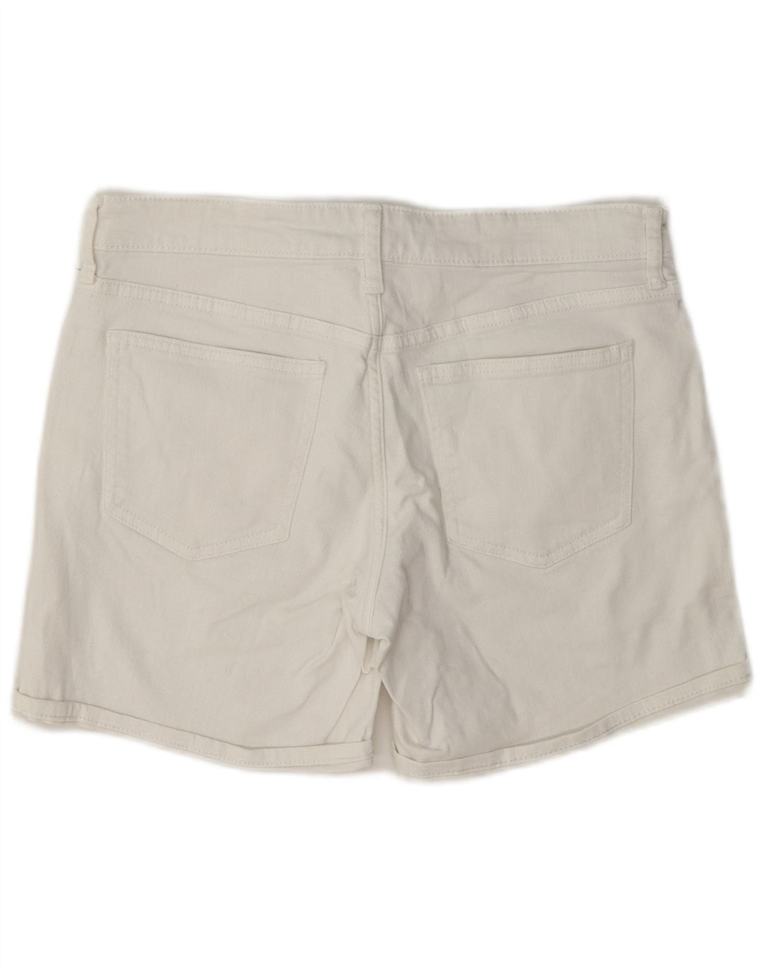 Shorts jeans feminino regular padrão Gap W28 algodão branco médio